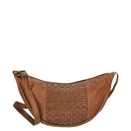 Enrico Benetti Leren Moon Bag Schoudertas Sicily Cognac