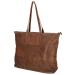 Enrico Benetti Leren Shopper/Schoudertas Sicily Cognac