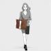 Enrico Benetti Leren Shopper/Schoudertas Sicily Cognac