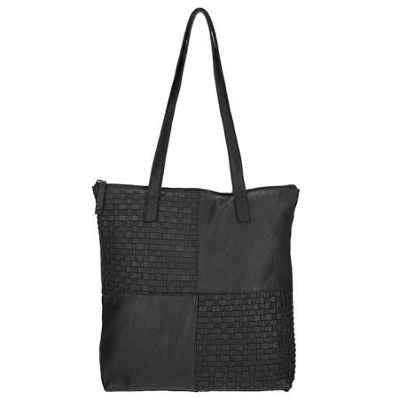 Enrico Benetti Leren Shopper Sicily Zwart