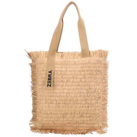 Zebra Trends Riet Shopper/Handtas Coco Dark Natural