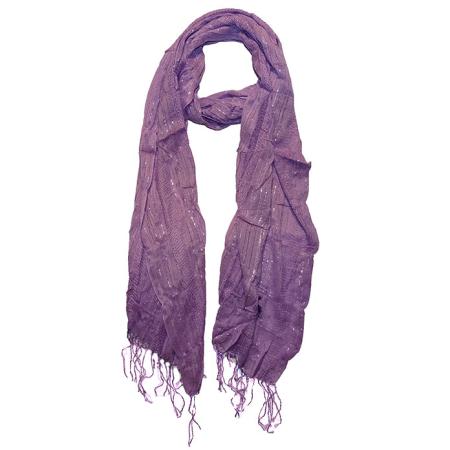 Boodz Langwerpige Lila Sjaal met Glitterdraad