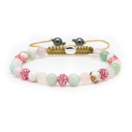 Karma Armband Spiral Lunae XS Pink Crystal