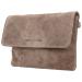 Hide & Stitches Suède Clutch/Schoudertas Brazos Taupe
