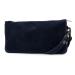 Bear Design Suède Clutch / Mini Schoudertasje Lydia Blauw