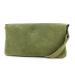 Bear Design Suède Clutch / Mini Schoudertasje Lydia Moss Green