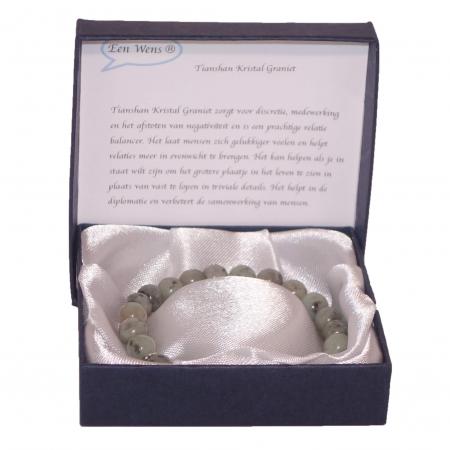 Halfedelstenen Armband in Geschenkdoos Tianshan Kristal Graniet-0