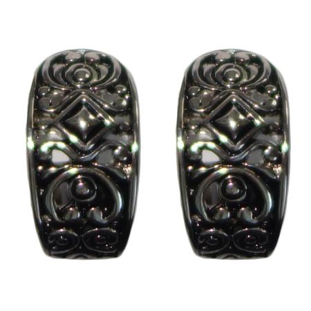 Oorclips Bewerkt Gebrand Zilverkleur