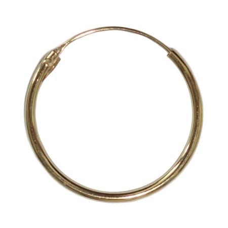 Oorring Hoops Echt Goud op Zilver 12mm
