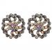 Oorclips Bloem Strass Zilver AB-21583