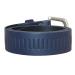 Leren Gleufjes Riem Breed Blauw