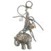 Tas/sleutelhanger De Olifant Grijs