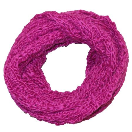 Grof Gebreide Winter Colsjaal Donker Roze