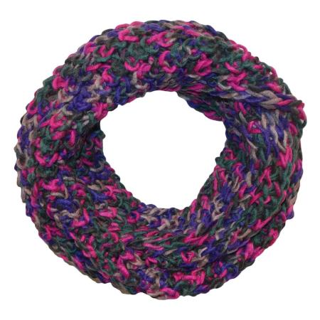 Gebreide Winter Colsjaal Multi-Color Donker